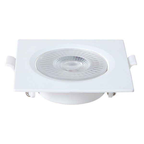 Embutido blumenau led quadrado 6w 3000k amarela - Recki Luz