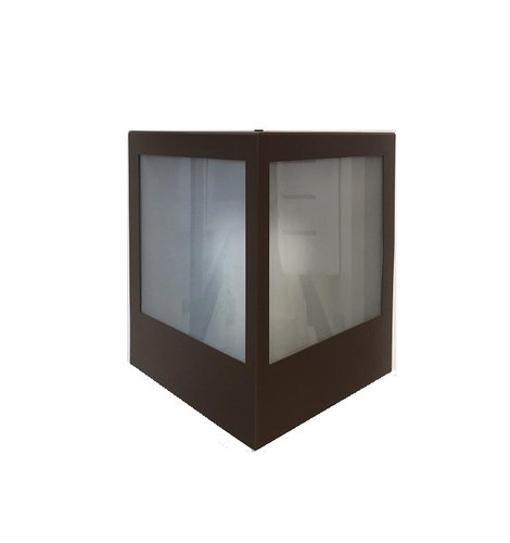 Arandela enerlux triangulo grande 1xe27 marrom