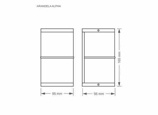 Arandela taschibra alpha 1xg9 preta