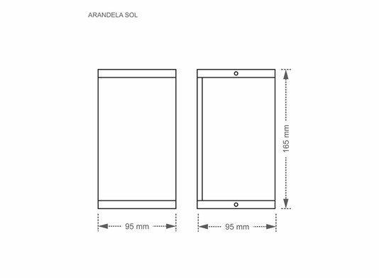 Arandela taschibra sol 2xgu10 preta