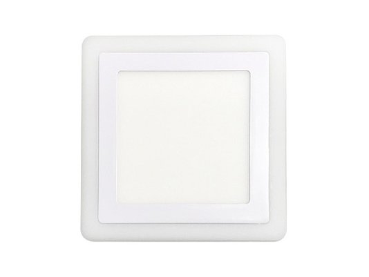 Embutido led dual color quadrado branco 18w taschibra