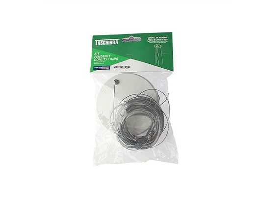 Kit pendente donuts branco fosco taschibra