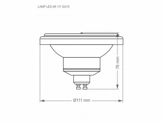 Lampada led ar111 taschibra 12w 2700k