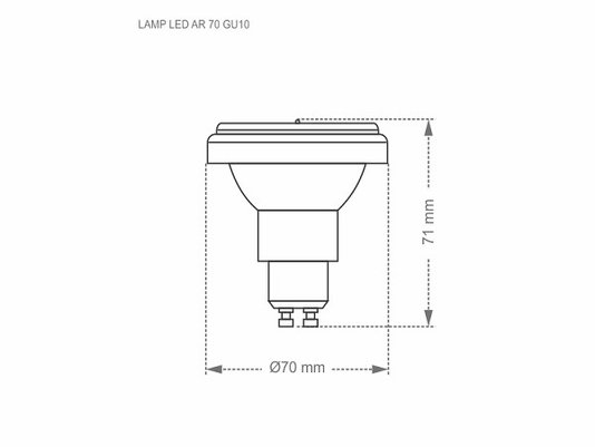 Lampada led ar70 taschibra 4,8w 2700k