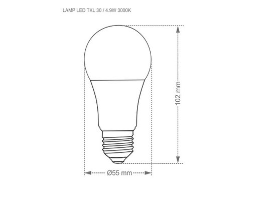 Lampada led 4,9w 3000k amarela taschibra