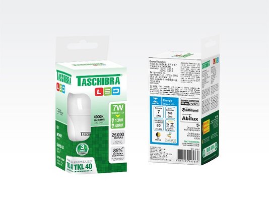 Lampada led 7w 4000k neutra taschibra