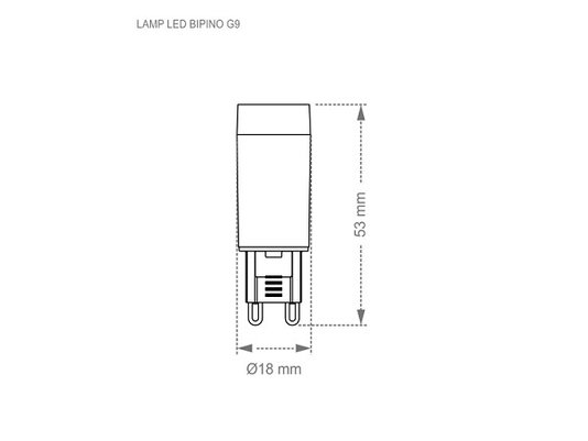Lampada led g9 taschibra 3w 6500k branca 200lm