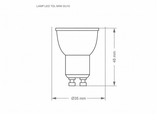 Lampada led mini dicroica taschibra 3,5w 4000k neutra
