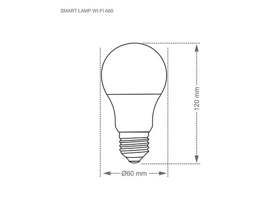 Smart lampada led wifi a60 10w rgb taschibra