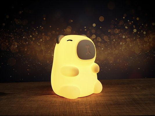 Luminaria taschibra mesa soft led capybara 0,5w recarregavel