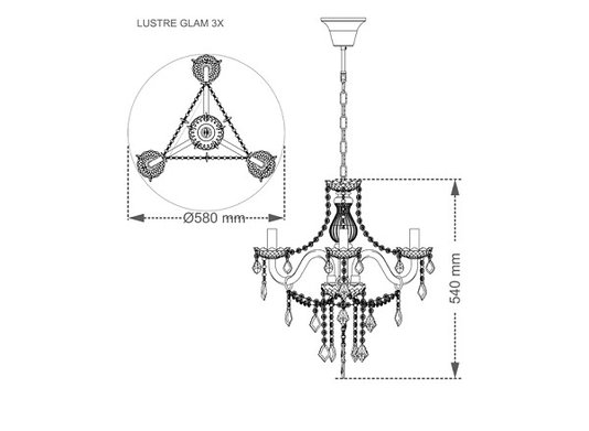 Lustre taschibra glam conhaque 3xe14