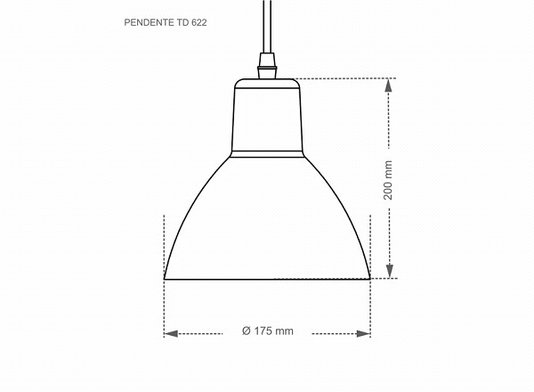 Pendente taschibra td622 vermelho 1xe27