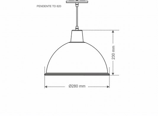 Pendente taschibra td820 vermelho 1xe27