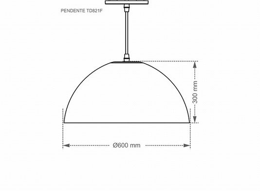 Pendente taschibra td821f grande preto 1xe27