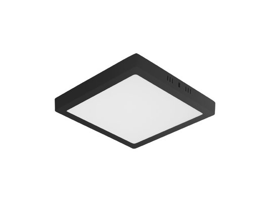 Plafon led preto 18w taschibra aluminio quad 6500k