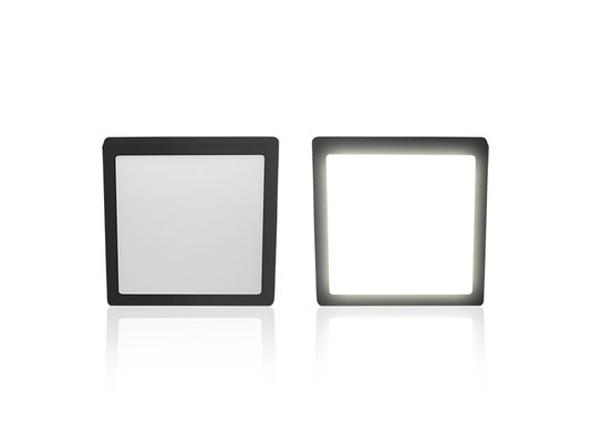 Plafon led preto 18w taschibra aluminio quad 6500k