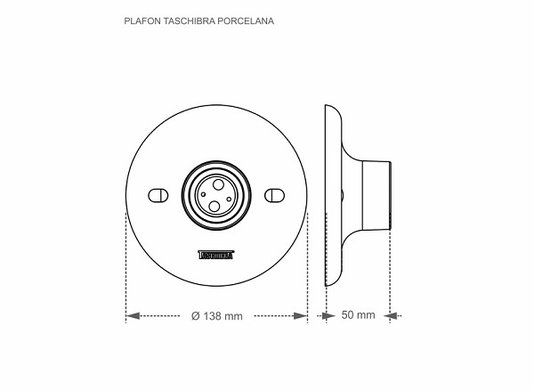 Plafon taschibra e27 preto