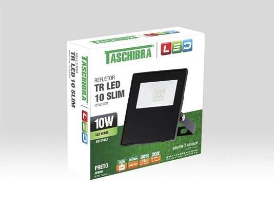 Refletor led verde taschibra 10w