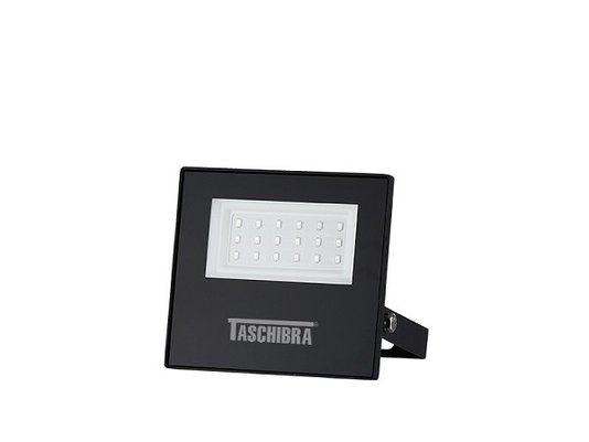 Refletor led preto 20w 3000k amarela taschibra