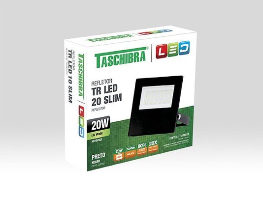Refletor led verde taschibra 20w