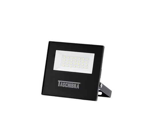 Refletor led preto 30w 3000k amarela taschibra
