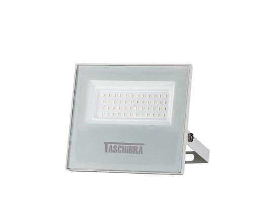 Refletor led branco 50w 3000k amarela taschibra