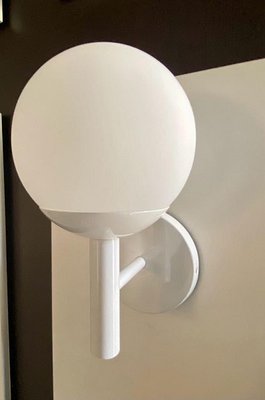 Arandela incolustre palle branca globo leitoso