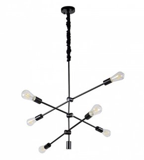 Pendente mbled atomus preto 6xe27