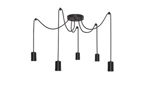 Pendente taschibra tears 5xe27 preto